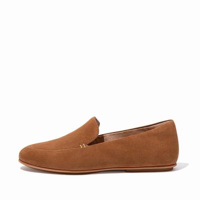 Fitflop Lena Suede - Flache Schuhe Damen - HellBraun (ZWS038572)